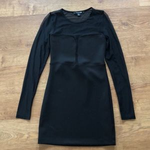 Black backless dress